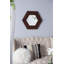 Miroir hexagonal 18,5 "x 18,5" avec cadre en bois massif-980288683