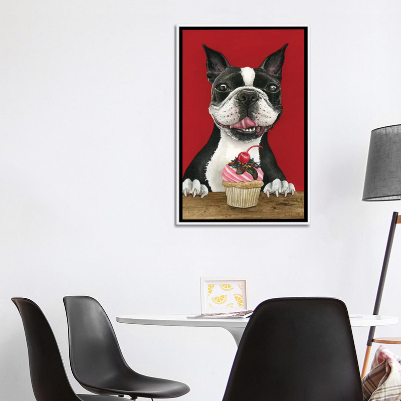 «Boston Cupcake» par Tracy Lizotte - impression, Aucun mat, H 40 po x l 26 po x P 1,5 po, Toile blanche encadrée