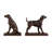 2-Piece Resin Dog Bookends