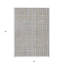 Tapis intérieur lavable rayé gris et ivoire 3 pi x 5 pi