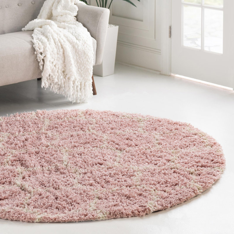 Geometric Indoor Rug, Round 3'3"
