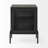 26" Black And Brown Solid Wood Square End Table
