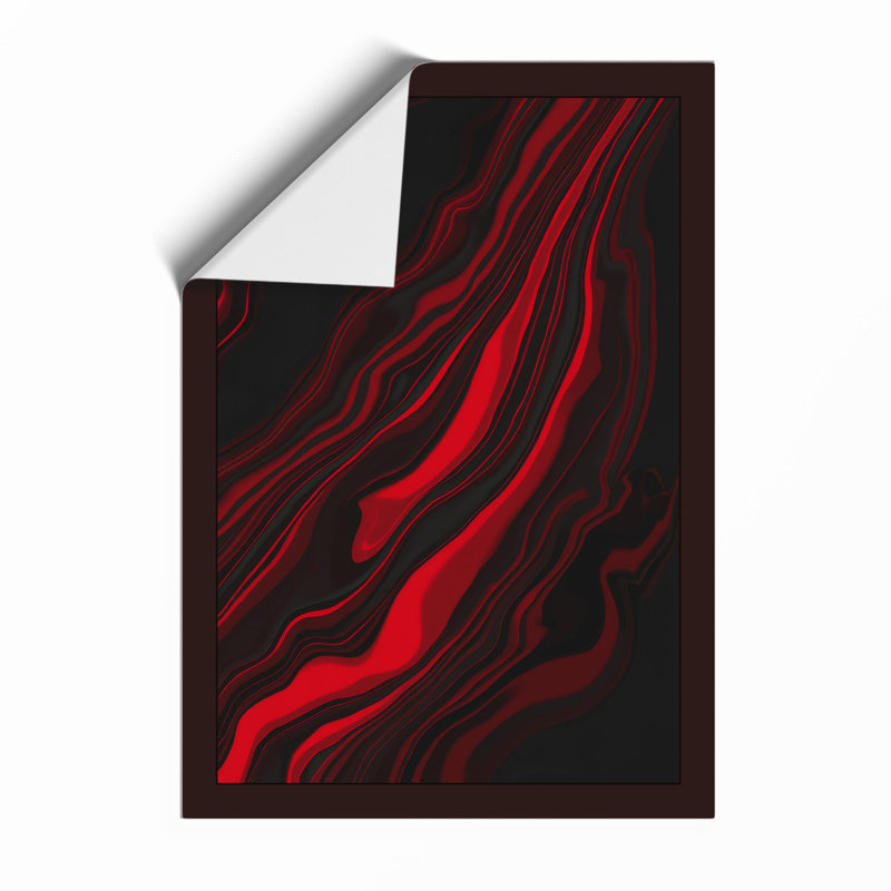 Crimson Drift Abstract - Print, Unframed, A4 - 29.7 x 21.0 cm