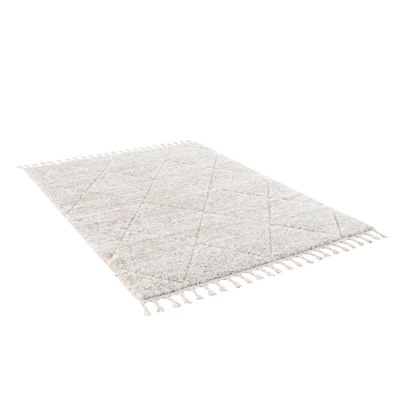 Tapis à motif de treillis Talas crème