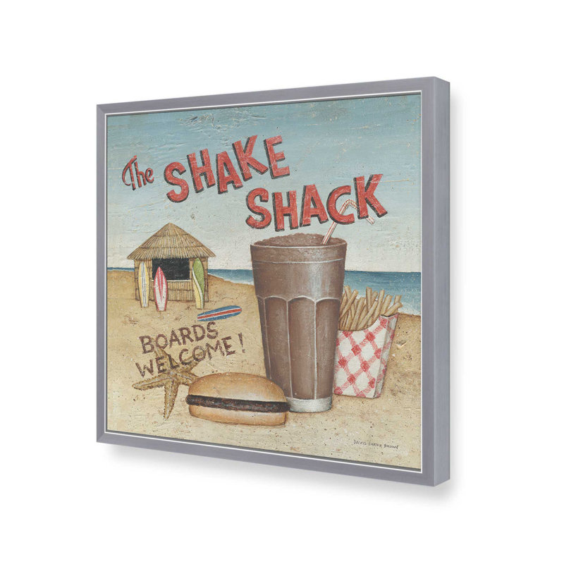 «The Shake Shack» par David Carter, reproduction d'art, H 12 po x l 12 po, Argent argent