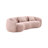 Yazgur Boneless 93.6" Curved Modern Upholstered Sofa-2107265156-2092739316