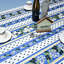 Wipeable Stain Resistant French Provencal Rectangle Floral Cotton Tablecloth