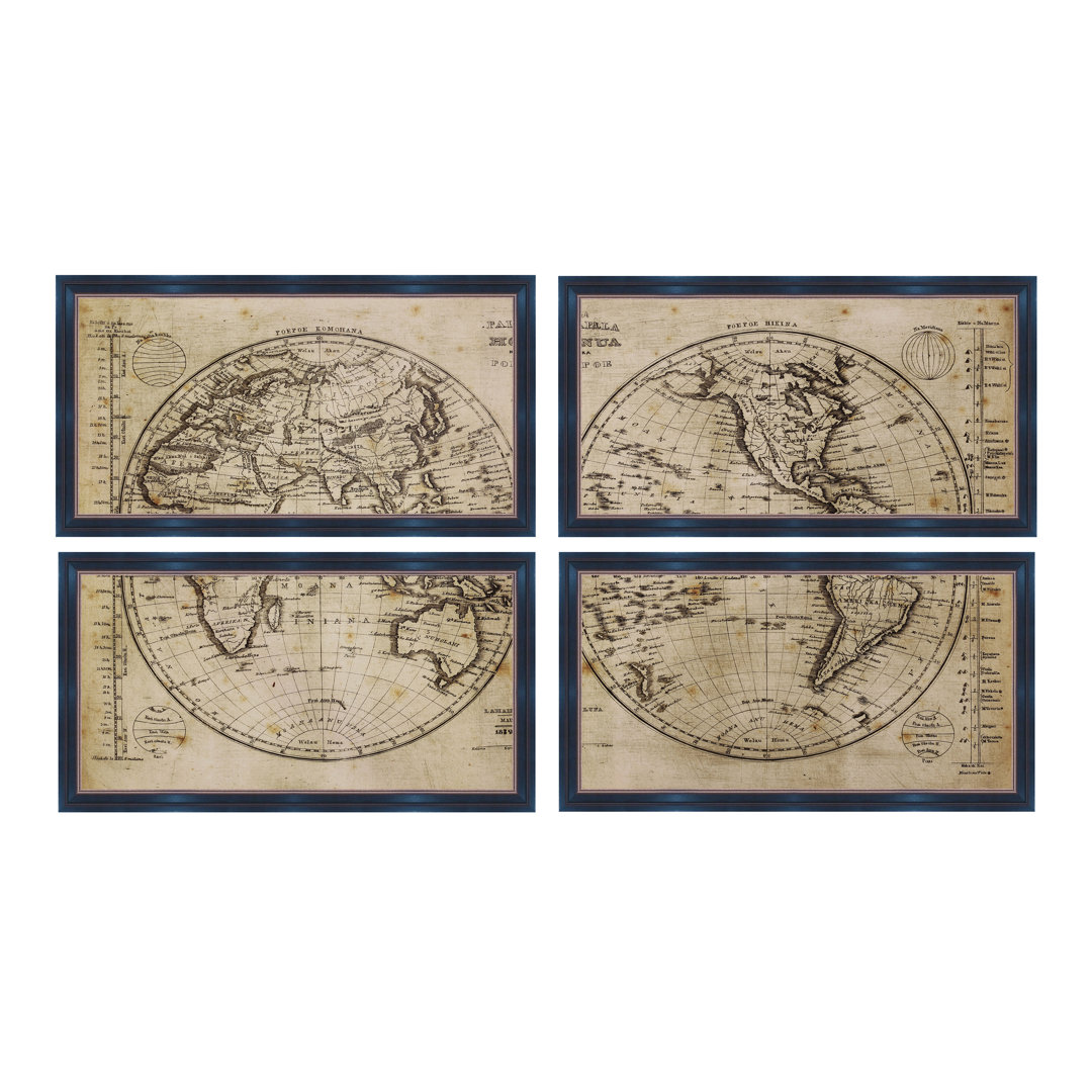 Graphic Art Print Multi-Piece Image on Wood in Beige