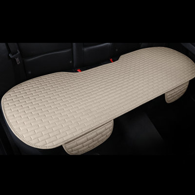 flax  seat cushion Car Linen Seat Cushion Summer Ventilated And Breathable Cool Pad Backrest Cushion Rear Seat Cover Three Piece Set All Season Cushion