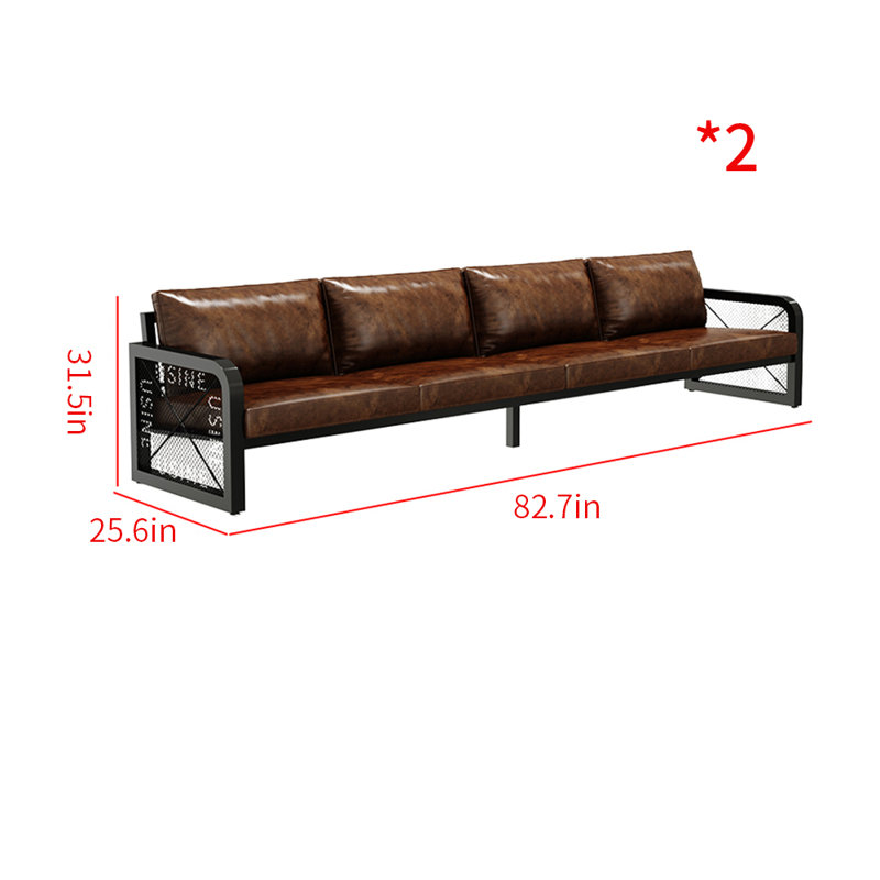 Banc de restaurant industriel rétro 82,7