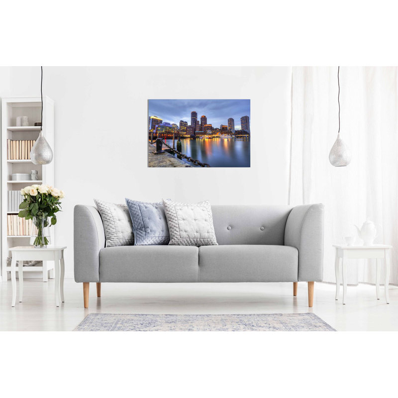 Boston Skyline - Wrapped Canvas Print, 61cm H x 91cm W