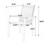 Ensemble de mobilier de patio 7 pièces - Table rectangulaire brune et 6 chaises empilables pour des repas conviviaux dans le jardin ou sur la terrasse.