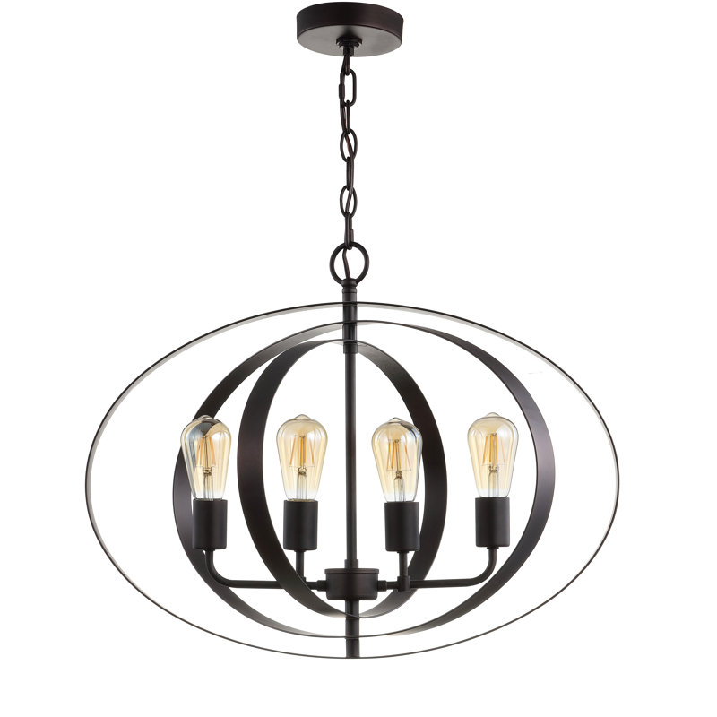 Luminaire suspendu sphère 4 lumières simple Stukes