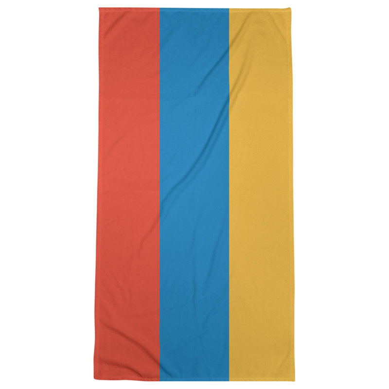 Lightweight Beach Towel, Orange/Blue/Yellow