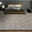 Wool Oriental Area Rug in Light Green/Wine