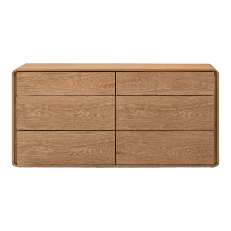 Commode double 6 tiroirs Berkeley, Chêne