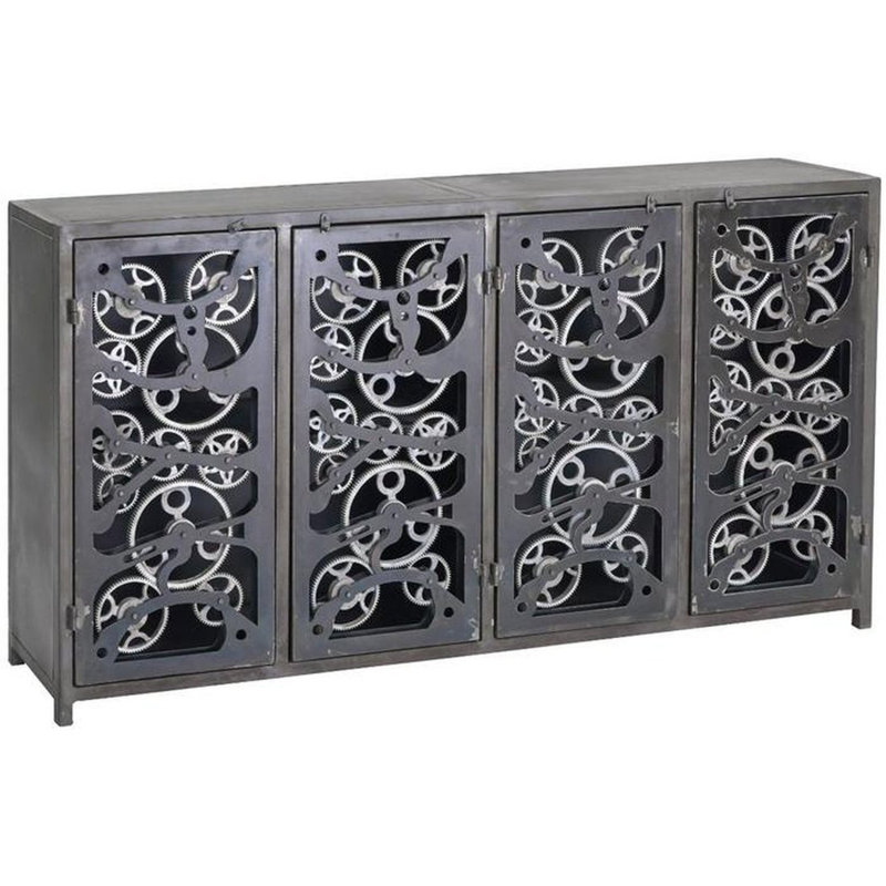Buffet en métal noir Emancie Steampunk Gears