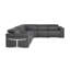Canapé modulaire inclinable électrique en cuir italien 6 pièces Suhur-93657338
