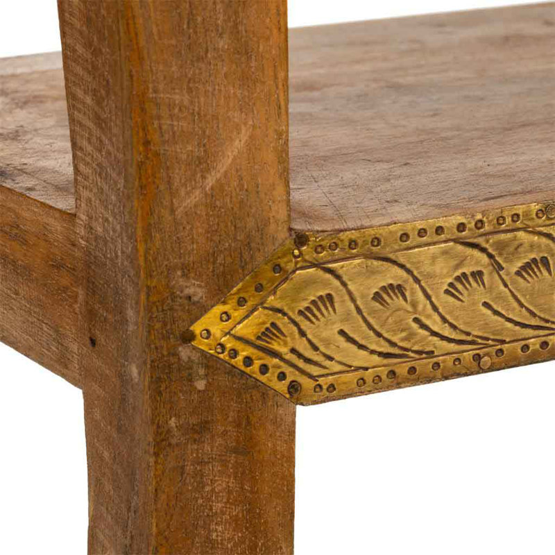 Sanes 38cm W Solid Wood Bedside Table