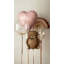 Ensemble de ballons roses avec ours et arc-en-ciel