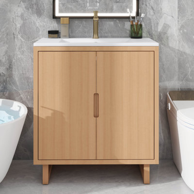 Ensemble de meuble-lavabo 30 po avec lavabo et armoire de rangement moderne