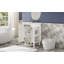 Meuble-lavabo de 20 po avec lavabo en céramique, ensemble de meuble-lavabo simple autoportant avec porte à fermeture douce, poignées chic en demi-lune, style français, blanc-778577100