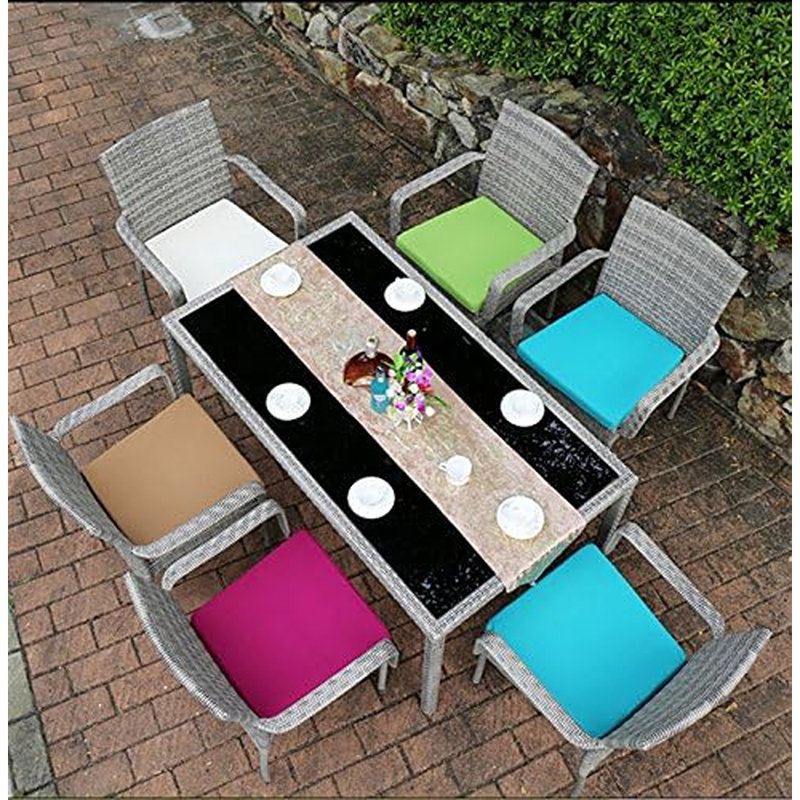 Housse de coussin d'extérieur hydrofuge pour chaise carrée