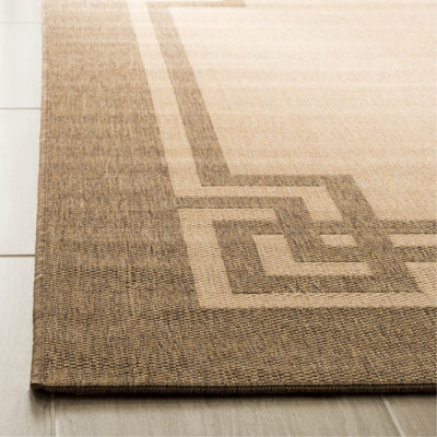 Tapis beige déco / beige foncé