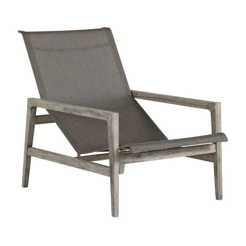 Coast Teak Patio Chair, Oyster Teak Frame/Gray Sling