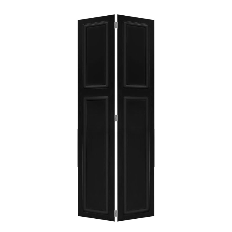 Porte de grange coulissante moderne en panneau de fibres à densité moyenne noyer noir à 2 panneaux de 84 po x 42 po avec quincaillerie