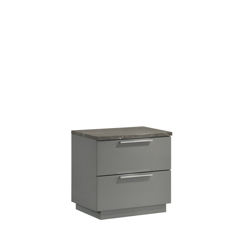 Table de chevet Modern Mist, Blanc