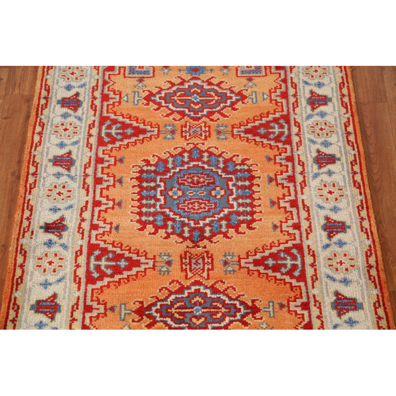 Tapis orange orange en laine Viss 3 x 5