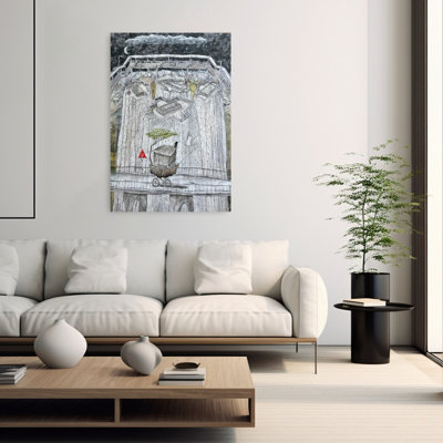 Dystopian Urban Dwelling Abstract Surreal Contemporary City Landscape Wall Art