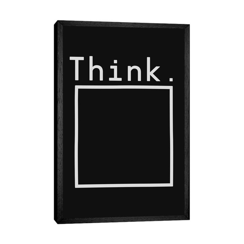 Outside The Box - Print on Canvas, 101.6 cm H x 66.04 cm W, Black Floater Framed