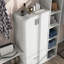 Bibliothèque de rangement en bois à 3 niveaux avec portes H 35,5 "Moduline-282909461