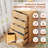 Ato 23.6" W 5 Drawer Mid-Century Modern, Wooden Dresser with Curved Profile and Fluted Design-1394577572