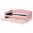 Fashionable Pink Twin Daybed With Foldaway Trundle Bed And Illuminated Decoration Size Design Removable-951298533-951298535