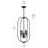 Reines Four-Light Matte Black Foyer Pendant-127419969