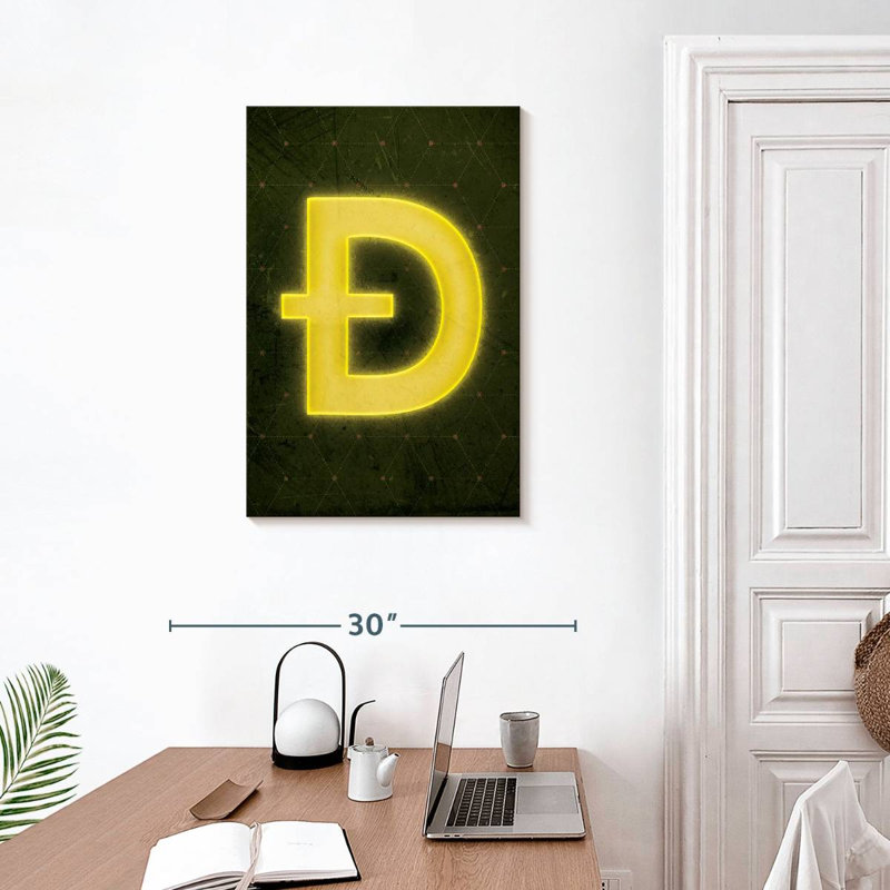Logo de chien de monnaie Kerner Crypto-monnaie I, H 30 po x l 20 po