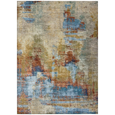 Machine Washable Indoor/Outdoor Efimenko ACN2300 Abstract Rug