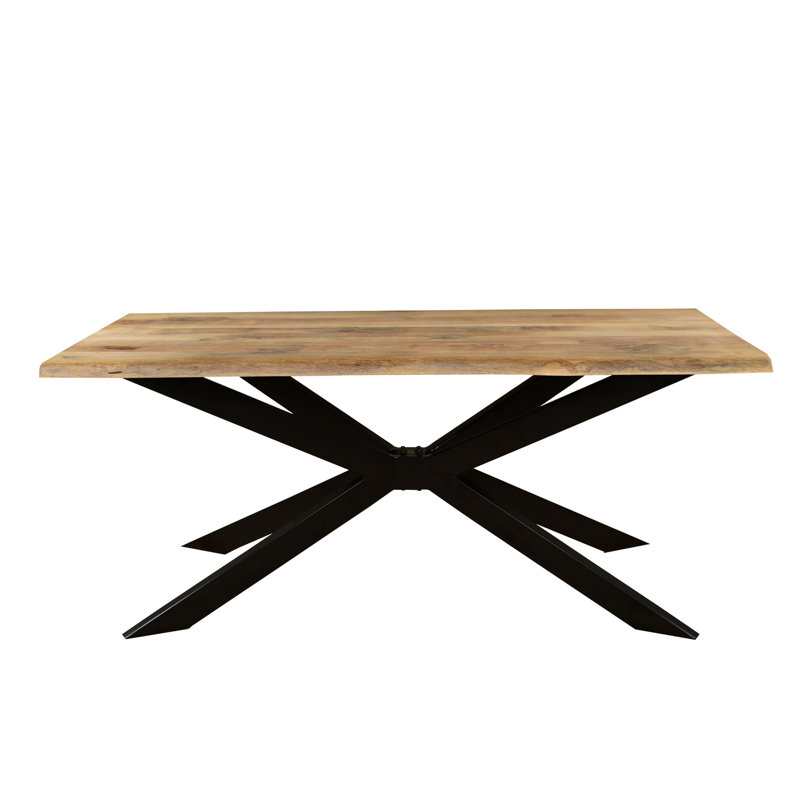 Rectangular Solid Mango Wood Dining Table, H76 x L135 x W90cm