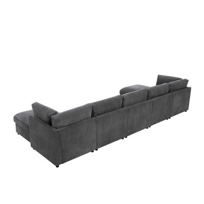 Gaspling Corduroy Upholstered Modular Sectional