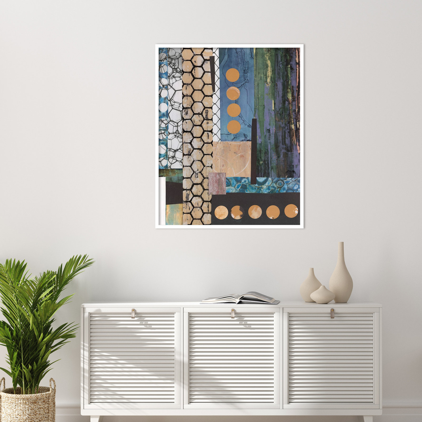 Mashup No. 2 Print by Natalie Avondet, 41" H x 33" W, White