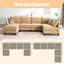 Canapé modulaire de 124 po avec repose-pieds-1223332519