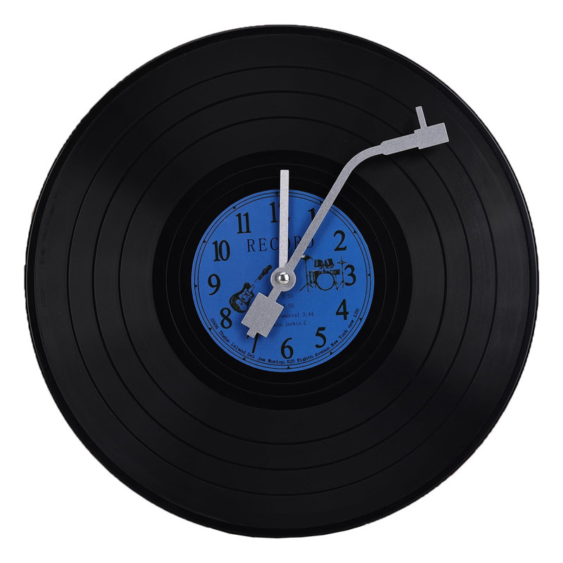Horloge murale musicale à disque vinyle