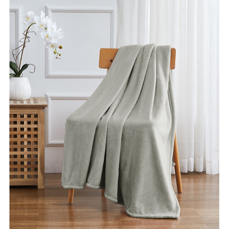 Jeté en molleton ultra doux et moelleux, Argent