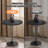 Hulker Round Pub Dining Table Height Adjustable With Wooden Tabletop Home Bar-91375998