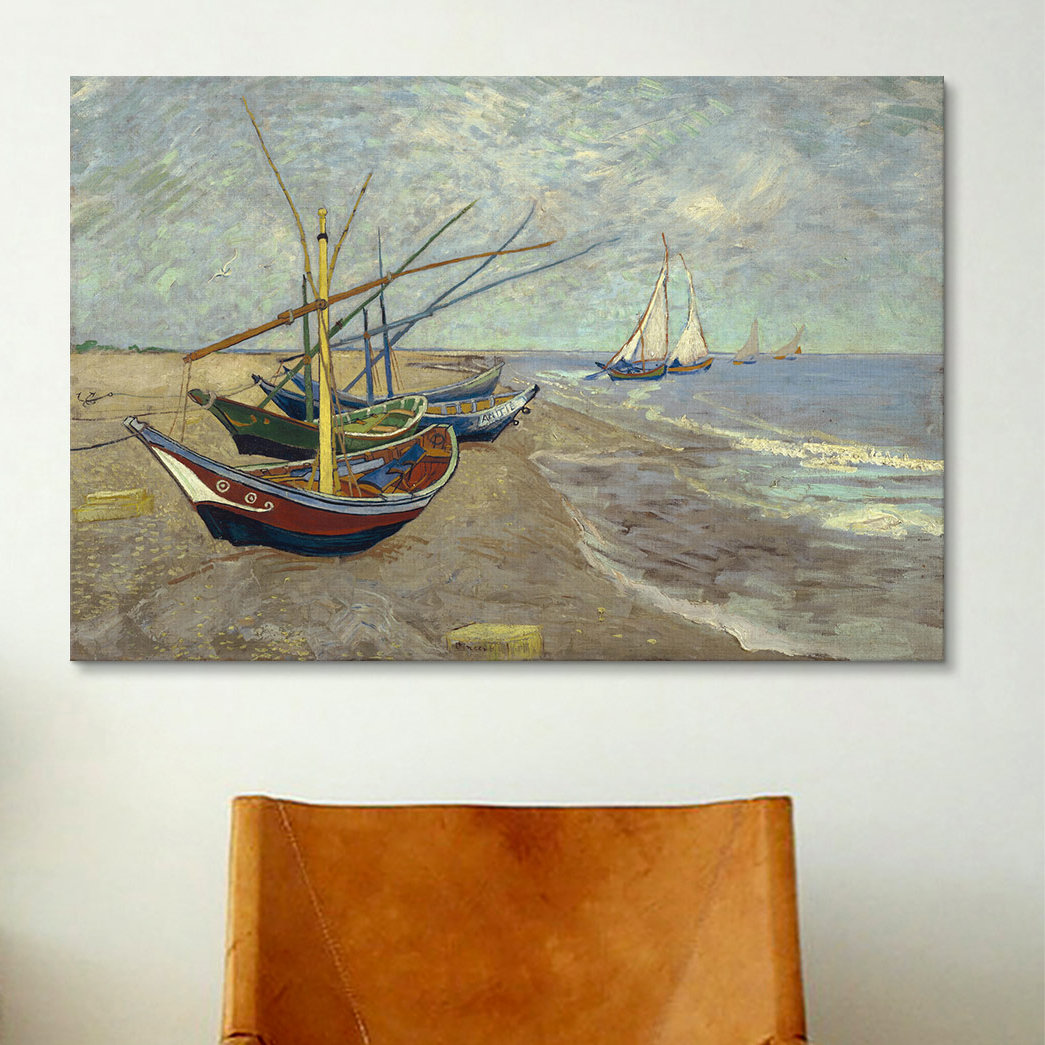 Fishing Boats On The Beach At Saintes-Maries Van Gogh