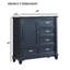 Mobilier de chambre à coucher de style transitionnel avec finition bleu ardoise 1pc