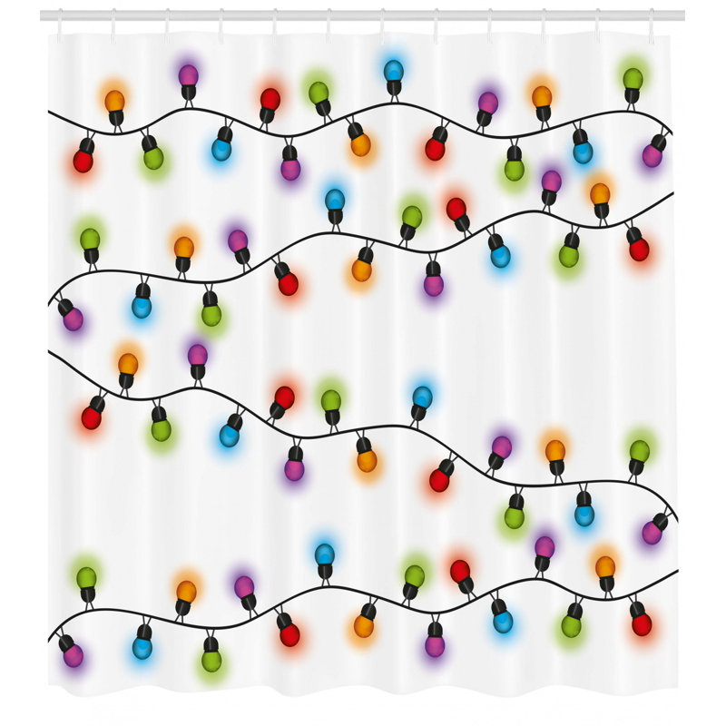 Shower Curtain Set + Hooks, 69" H x 105" W